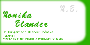 monika blander business card