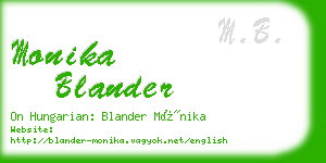 monika blander business card